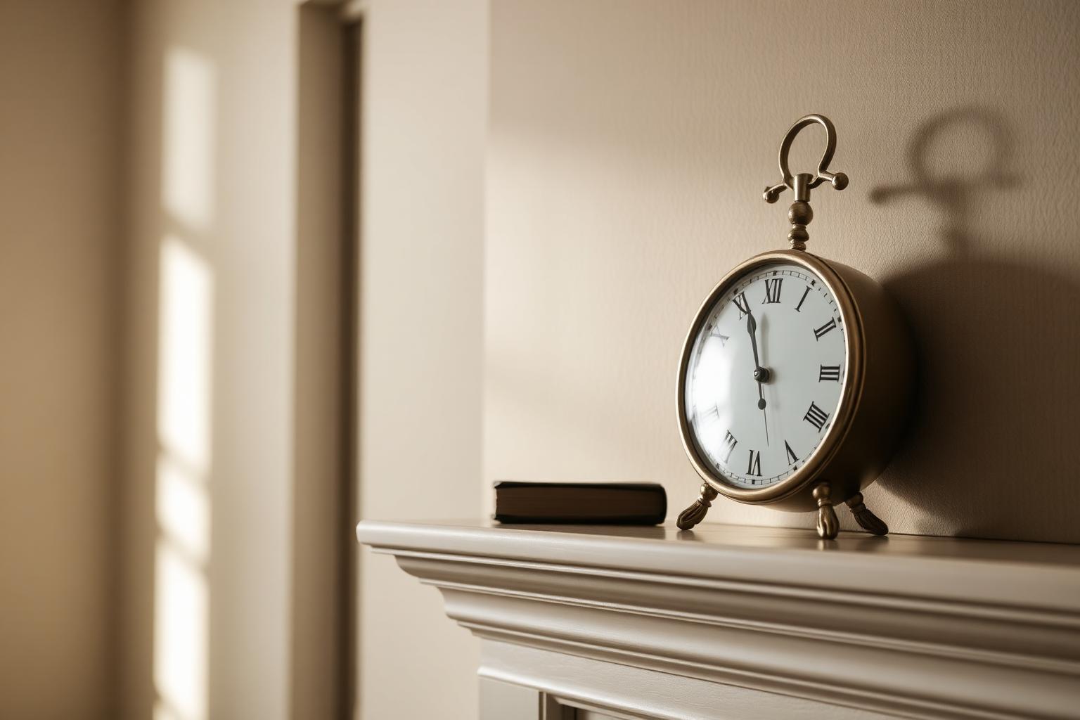 Horloge ancienne dans un cabinet de psychologue, évoquant la durée d’une séance