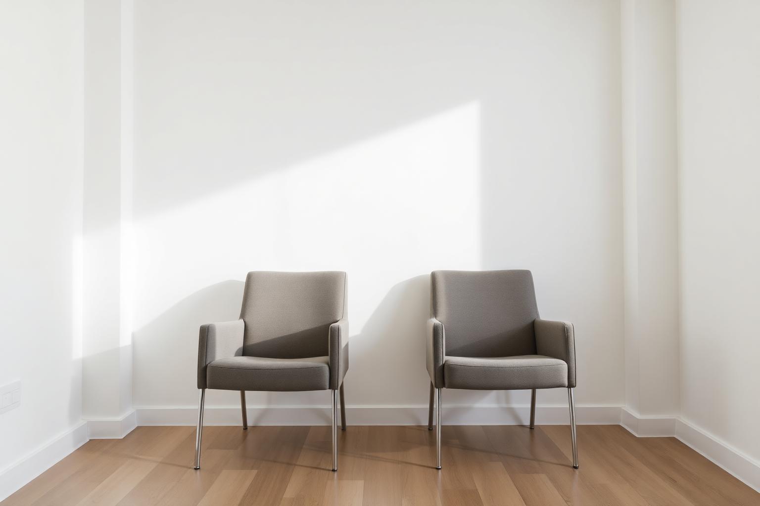Deux fauteuils face à face dans un cabinet de consultation psychologique